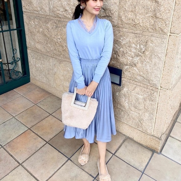 Zara faux fur basket with pearl handle - Picture 7 of 9